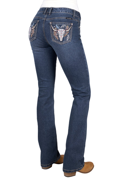 Pure Western Womens Bec Bootcut Jeans 34 Inch Leg