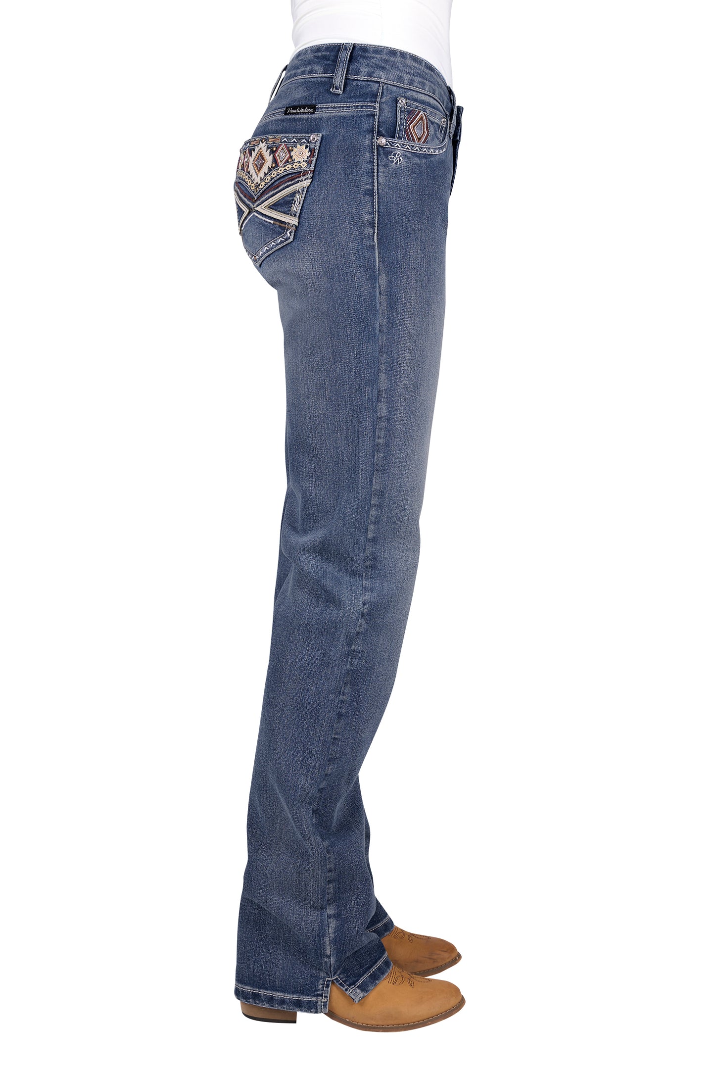 Pure Western Womens Rue Straight Jeans 34 Inch Leg