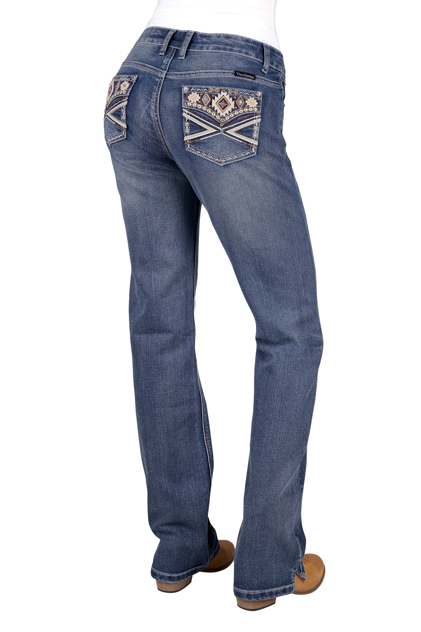 Pure Western Womens Rue Straight Jeans 34 Inch Leg