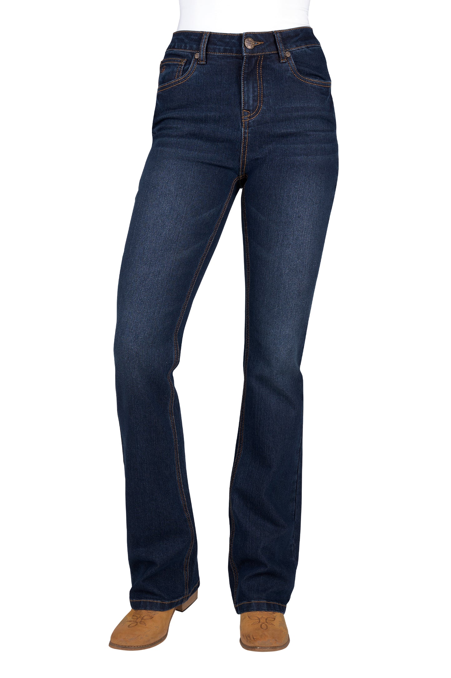 Pure Western Womens Sam Hi Rise Bootcut Jeans 34 Inch Leg