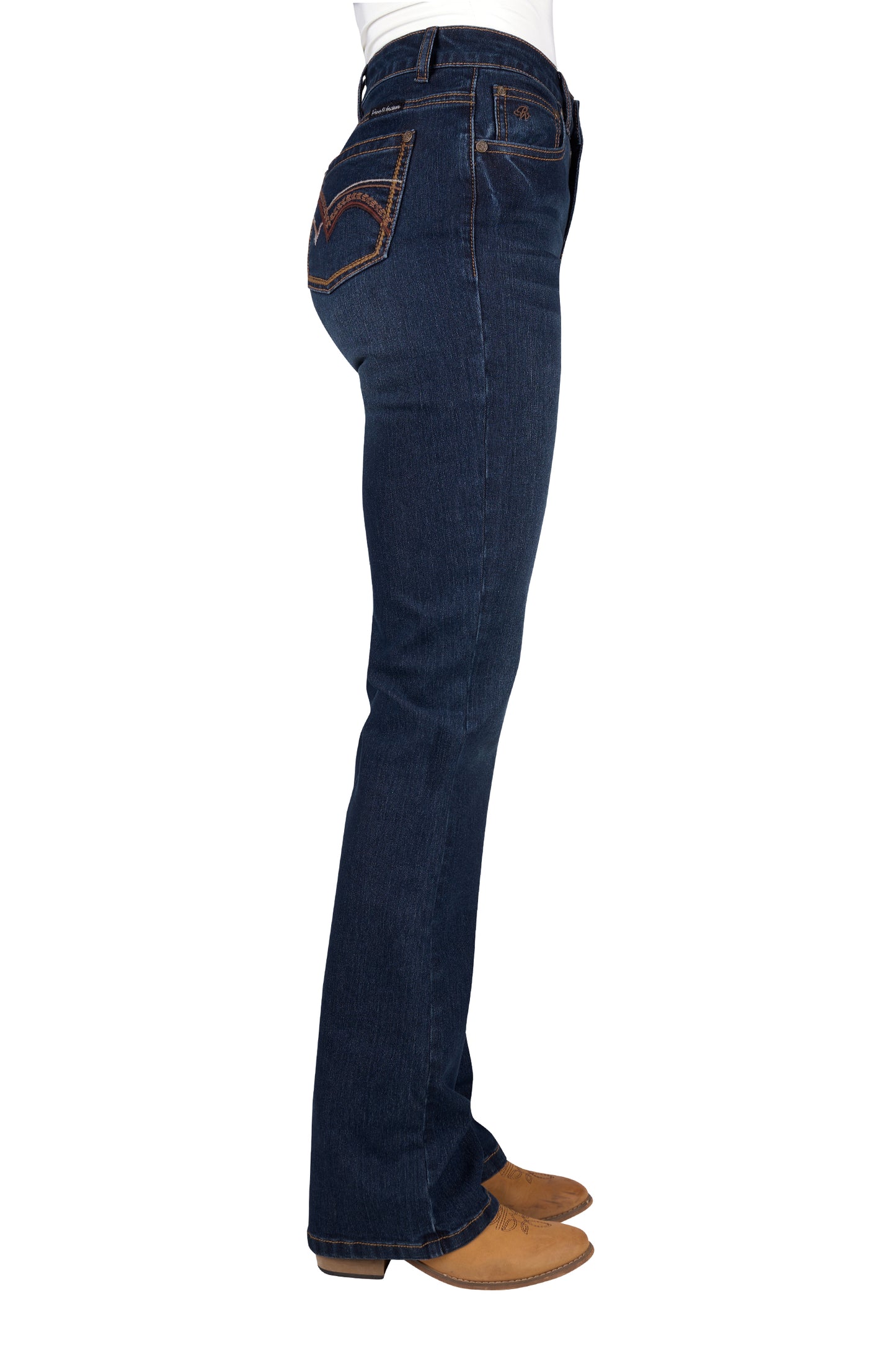 Pure Western Womens Sam Hi Rise Bootcut Jeans 34 Inch Leg