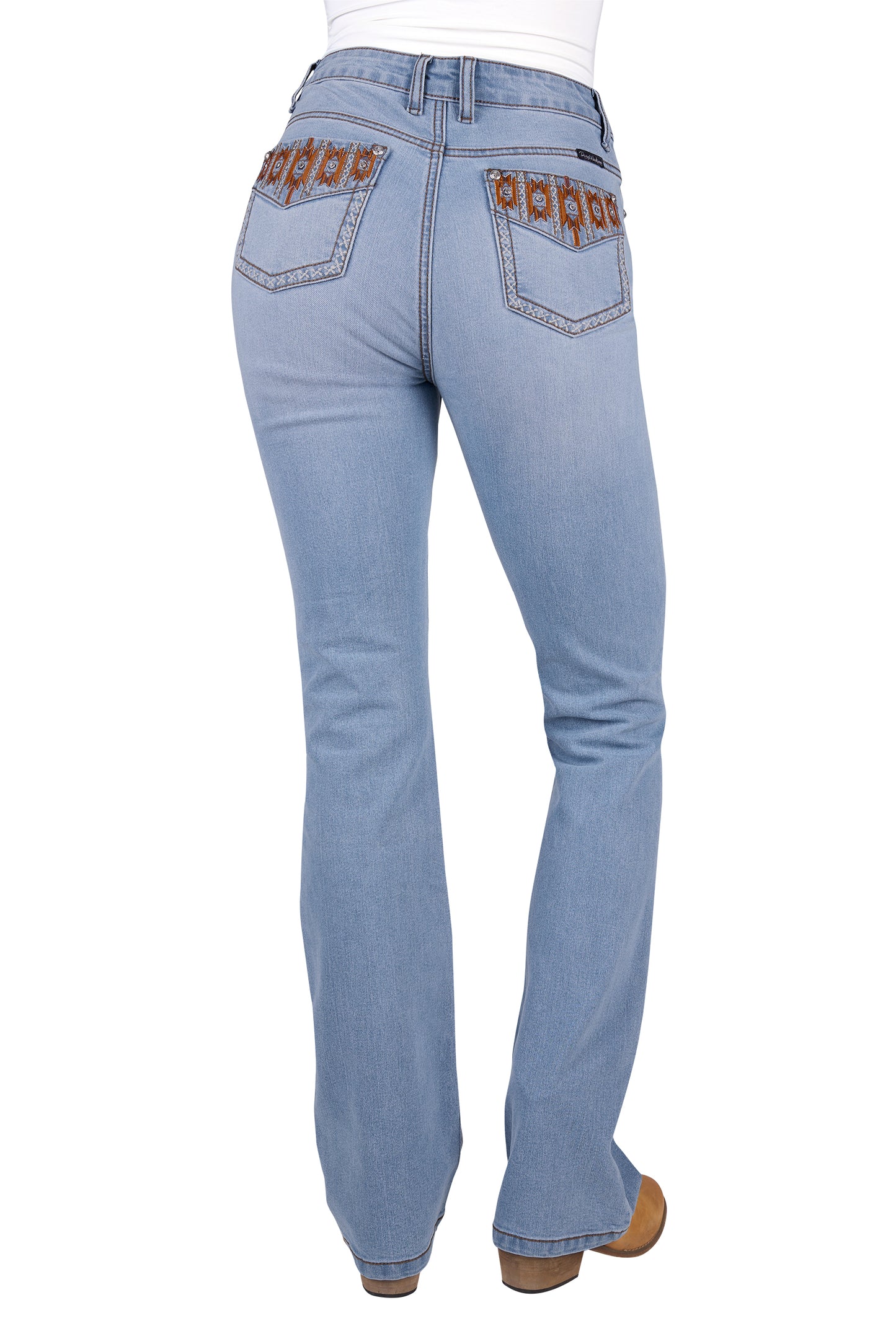 Pure Western Womens Liz Hi Rise Bootcut Jeans 34 Inch Leg