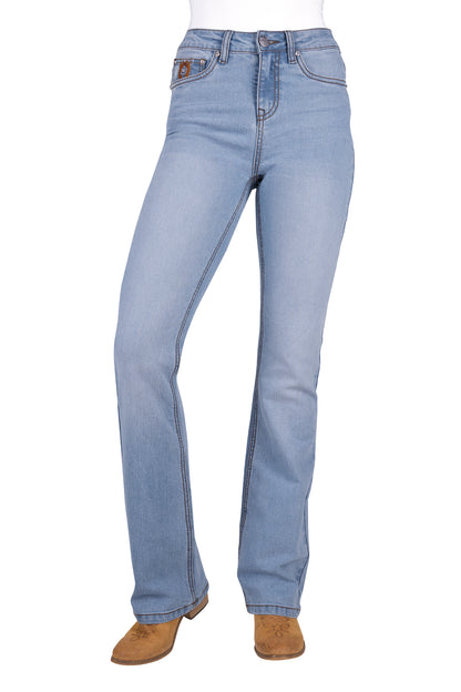 Pure Western Womens Liz Hi Rise Bootcut Jeans 34 Inch Leg