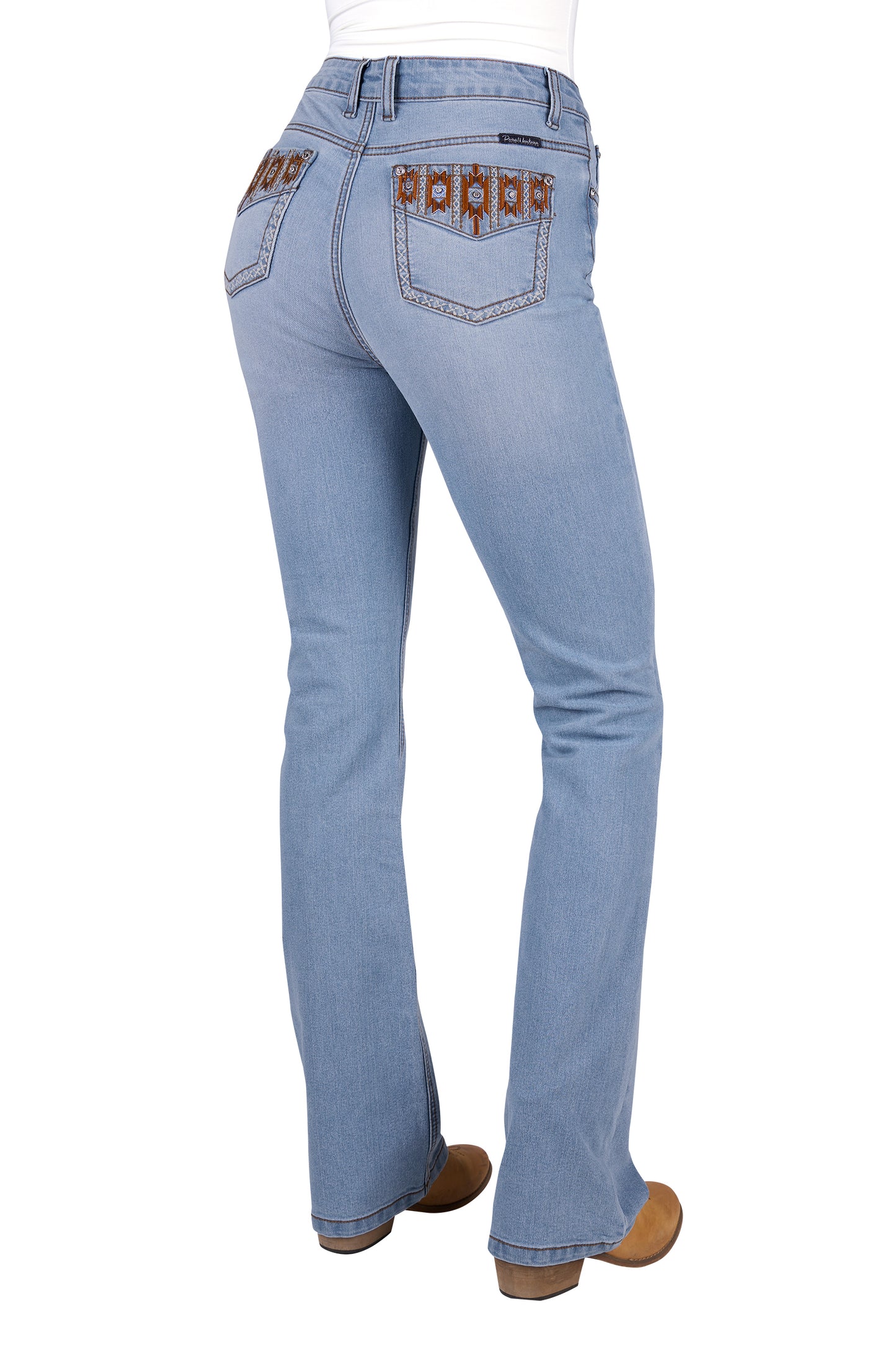 Pure Western Womens Liz Hi Rise Bootcut Jeans 34 Inch Leg