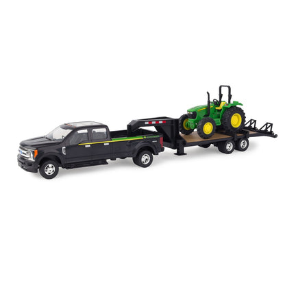 John Deere 20cm Construction Vehicle Set with Trailer Toy