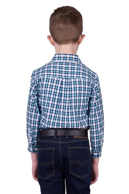 Hard Slog Kids Rui 1/2 Placket Long Sleeve Country Shirt