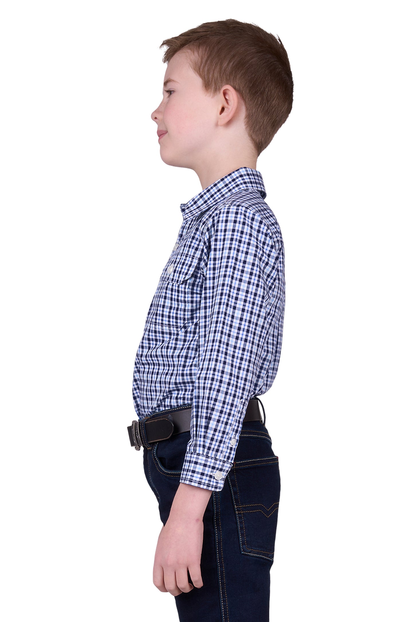 Hard Slog Kids Coney 1/2 Placket Long Sleeve Country Shirt