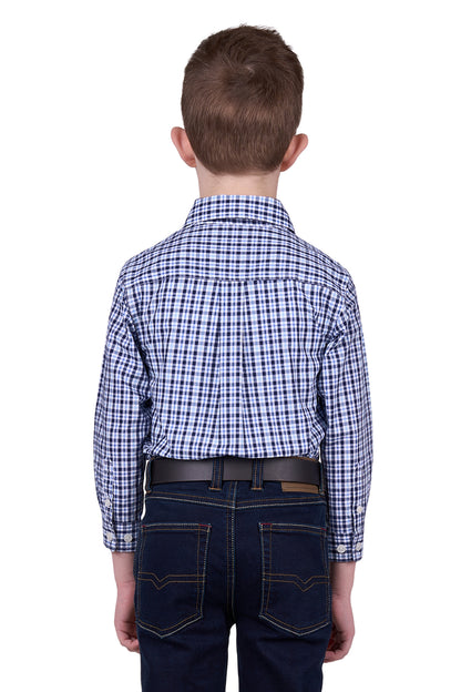 Hard Slog Kids Coney 1/2 Placket Long Sleeve Country Shirt
