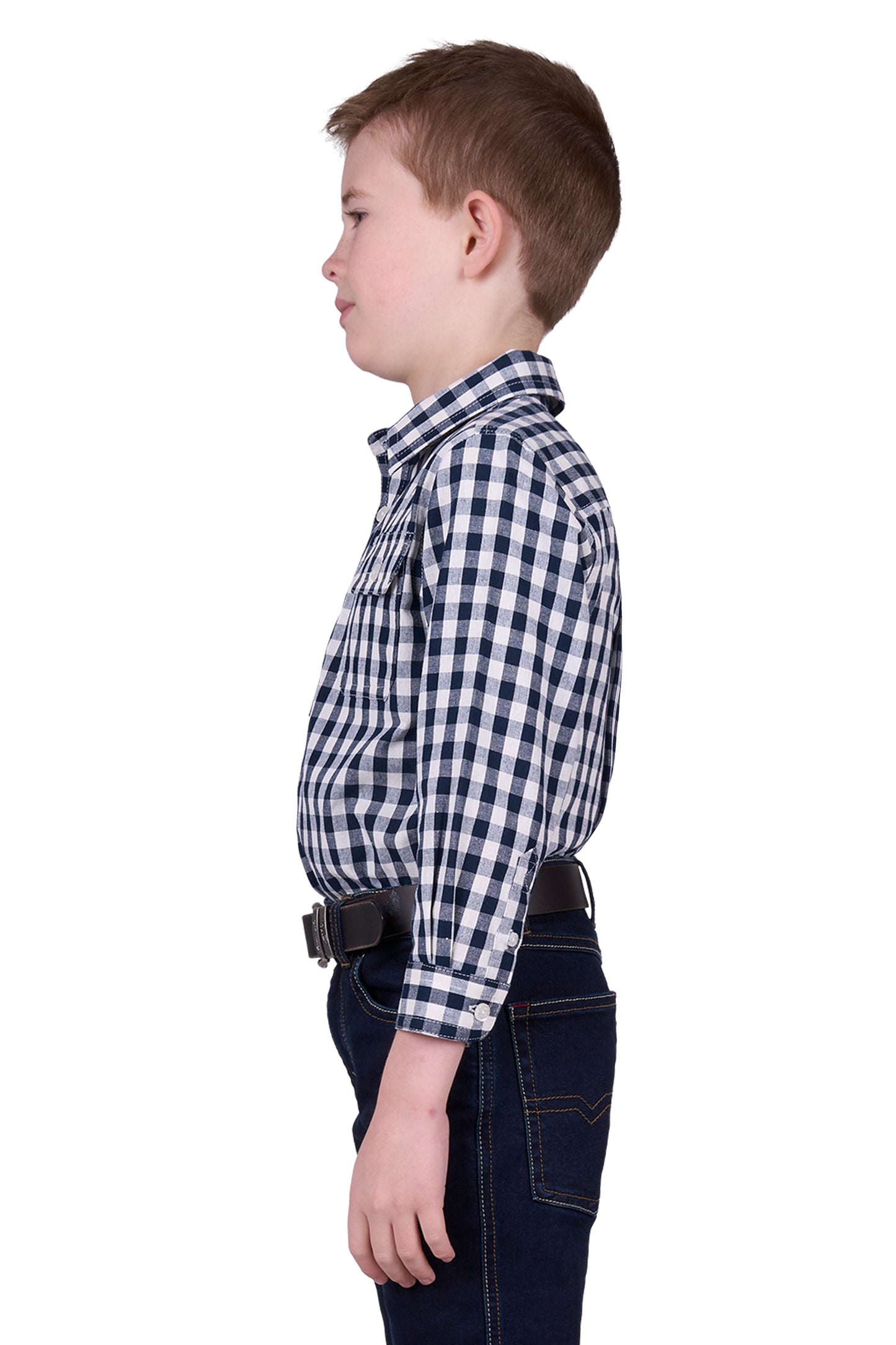 Hard Slog Kids Dell 1/2 Placket Long Sleeve Country Shirt