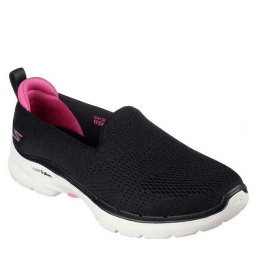 SKECHERS WOMENS GO WALK 6 OCEAN SPLASH SLIP ON SHOES