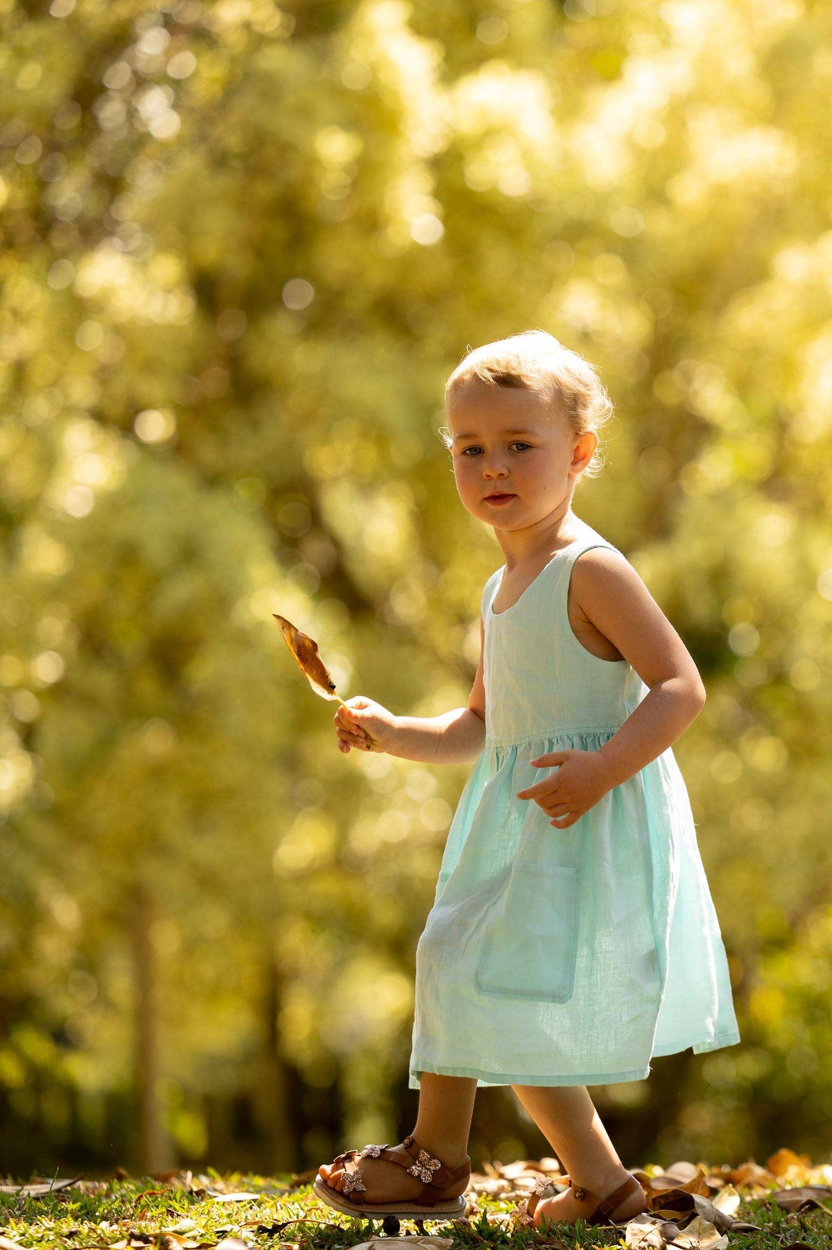 Pilbara Zoe Girls Linen Sun Dress