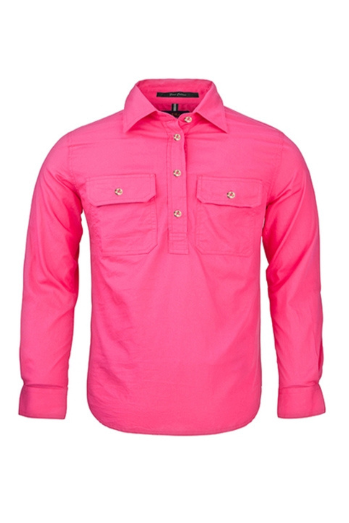 Kids Pilbara Closed Front Long Sleeve Country Work Shirt