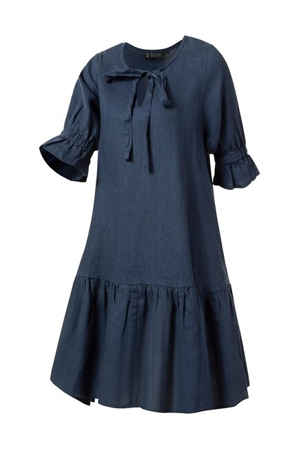 Pilbara Womens Tilly Linen 3/4 Sleeve Dress