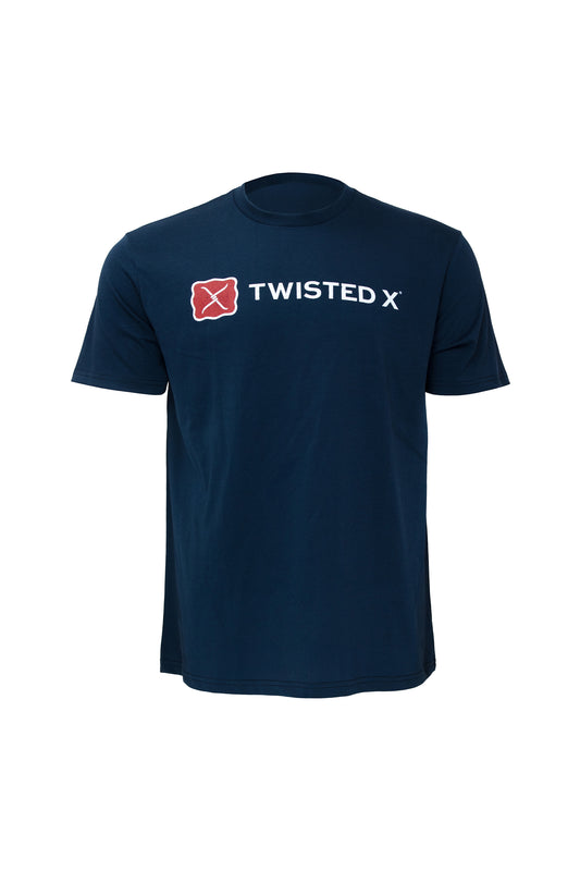 Twisted X Mens Navy Logo Short Sleeve Tee