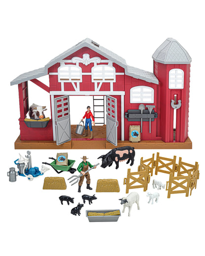Big Country Toys 38 Piece Dairy Barn Playset