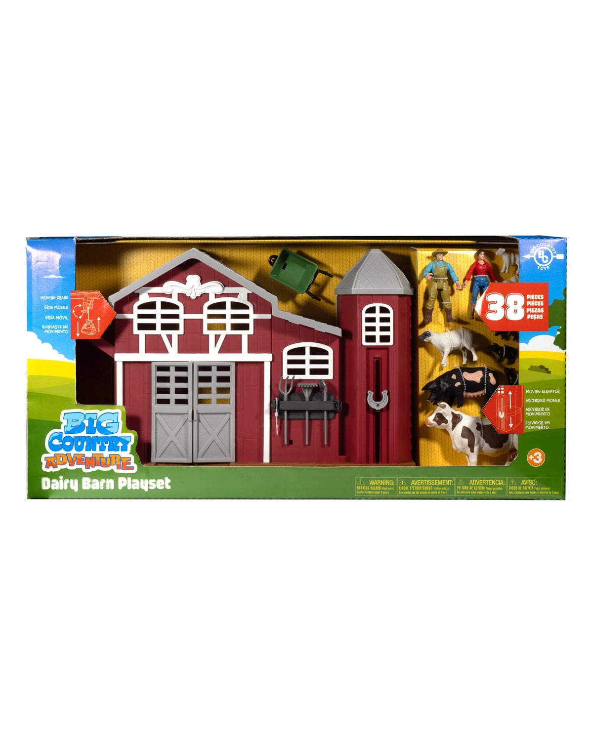 Big Country Toys 38 Piece Dairy Barn Playset