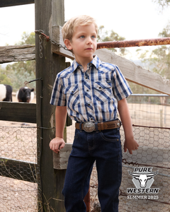 Pure Western Boys Peter Short Sleeve Shirt