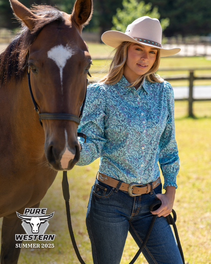 Pure Western Womens Riley Long Sleeve Shirt