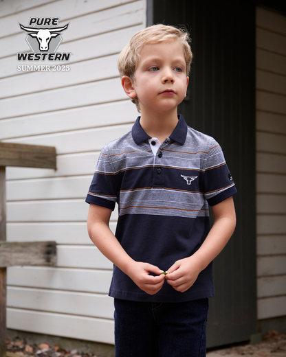 Pure Western Boys Brad Short Sleeve Polo