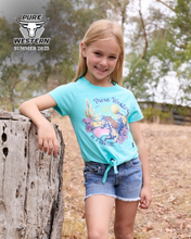Load image into Gallery viewer, Pure Western Girls Clover Short Sleeve Tee Shirt