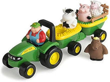 Load image into Gallery viewer, John Deere Animal Sounds Hayride Tractor Toy (18M+)