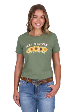 Pure Western Womens Charlie Short Sleeve Tee Shirt