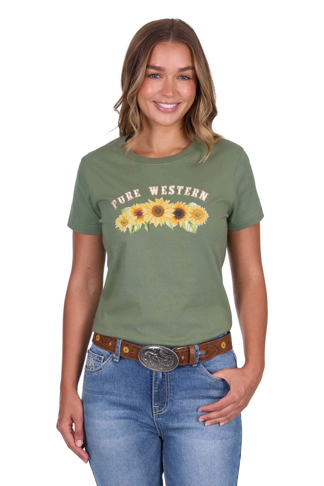Pure Western Womens Charlie Short Sleeve Tee Shirt