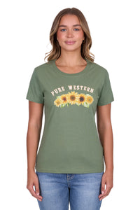 Pure Western Womens Charlie Short Sleeve Tee Shirt