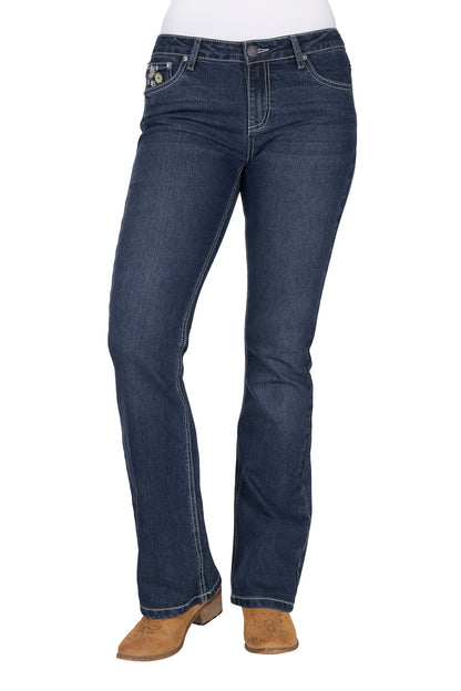 Pure Western Womens Jay Boot Cut Jeans 32 Inch Leg
