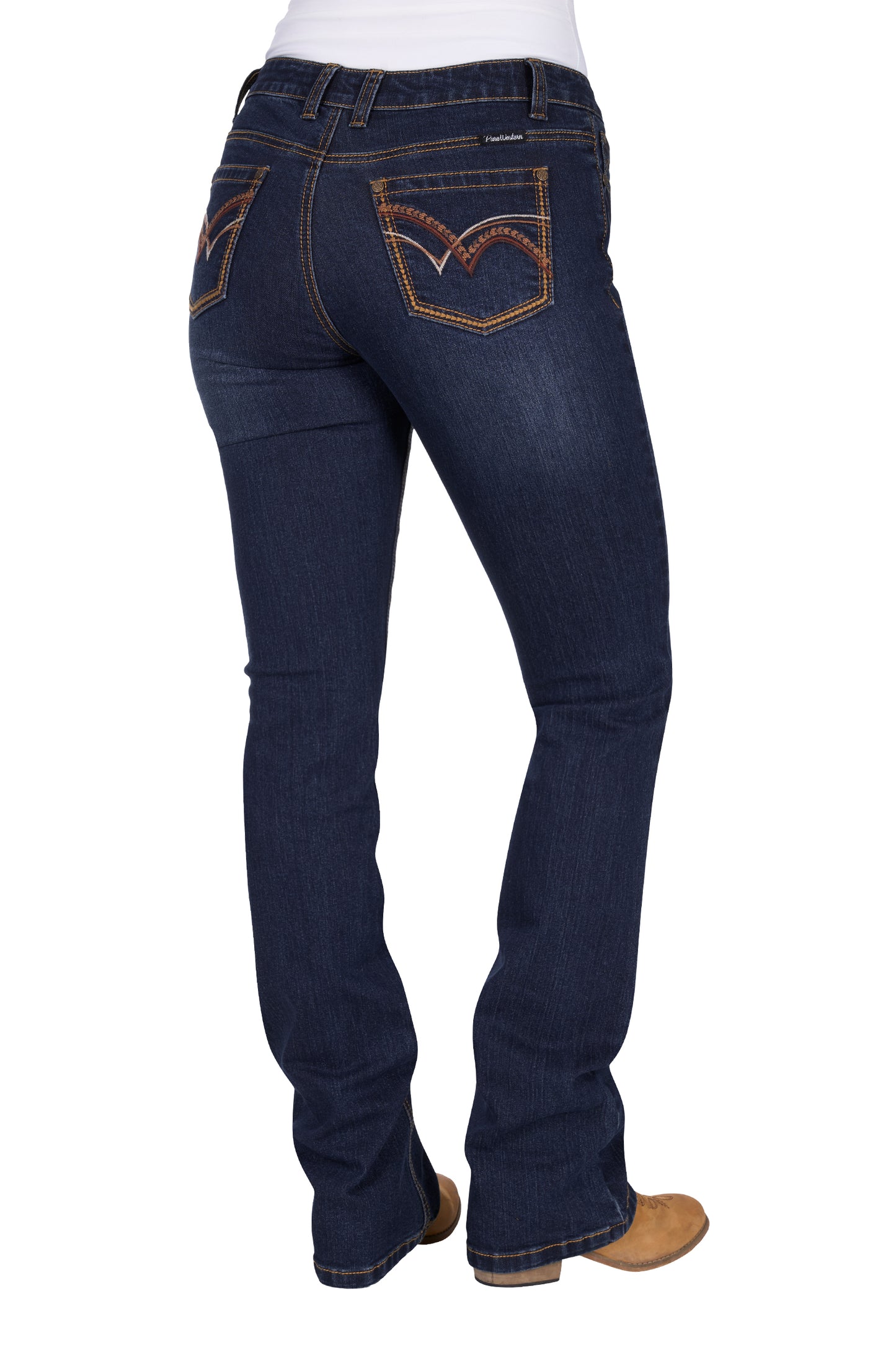 Pure Western Womens Sam Relaxed Rider Jeans 36 Inch Leg