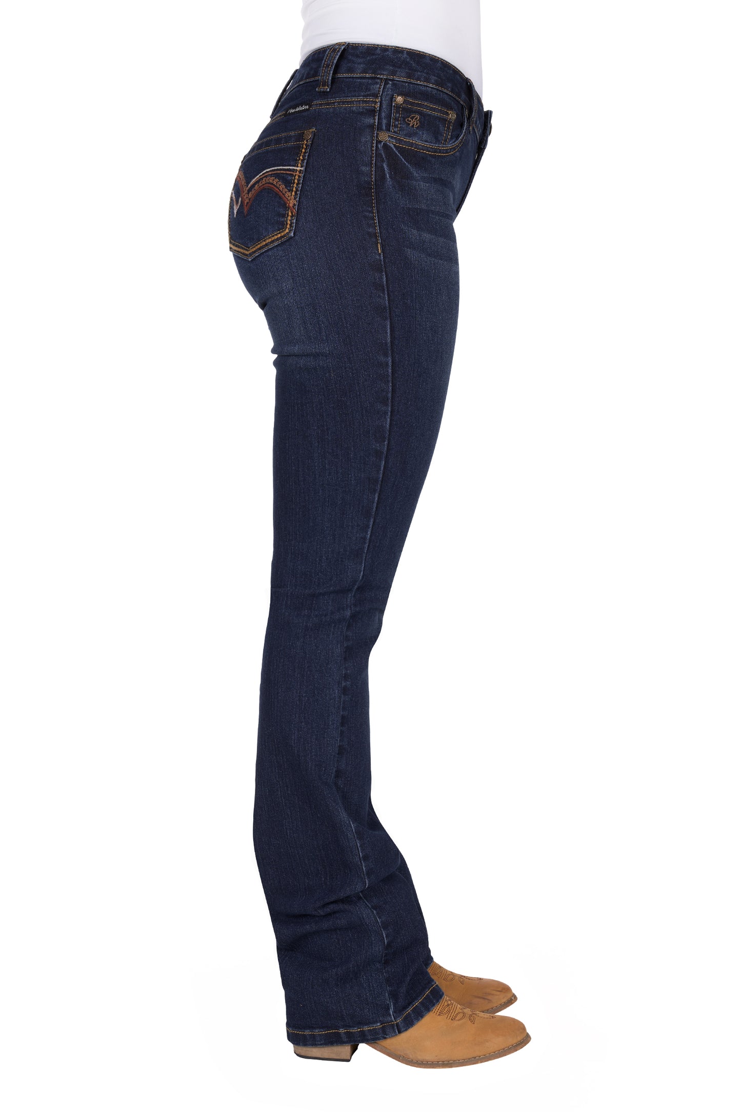 Pure Western Womens Sam Relaxed Rider Jeans 36 Inch Leg