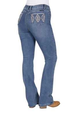 Pure Western Womens Pam Hi Rise Boot Cut Jeans 32 Inch Leg