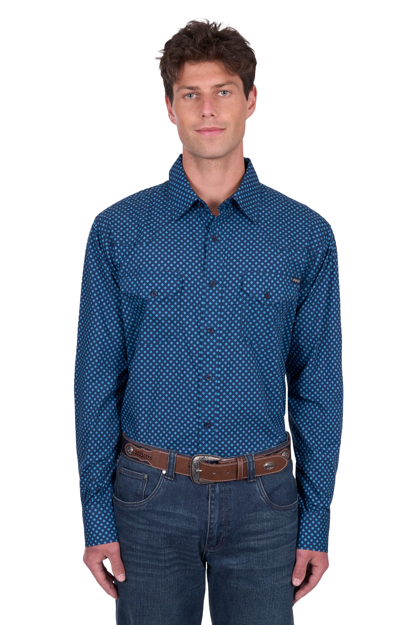 Pure Western Mens Brandon Long Sleeve Shirt