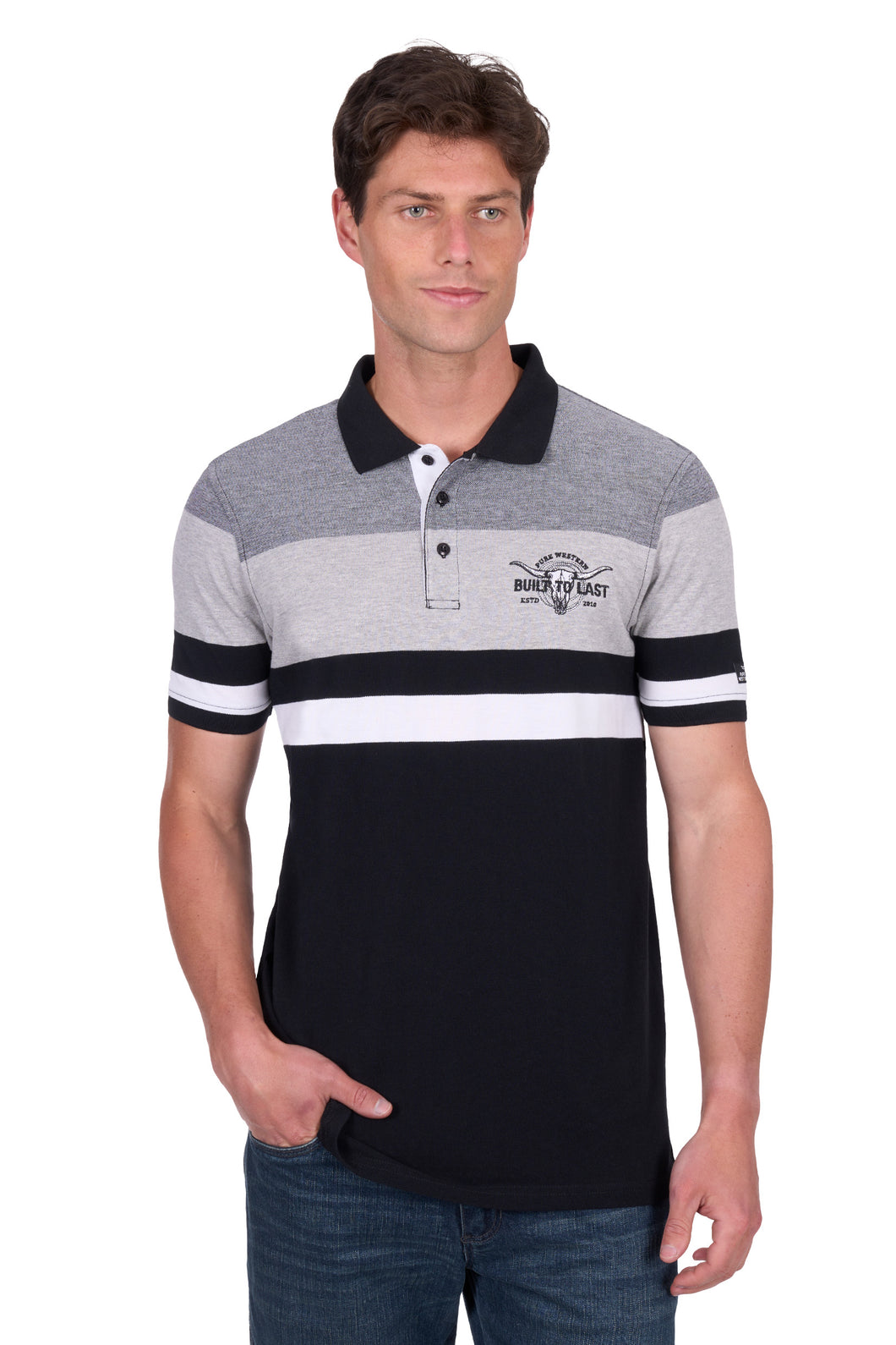 Pure Western Mens Shane Short Sleeve Polo