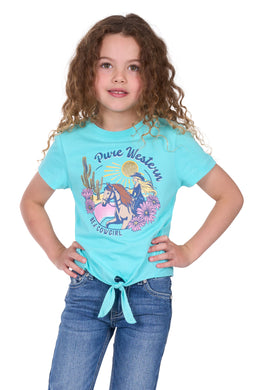 Pure Western Girls Clover Short Sleeve Tee Shirt