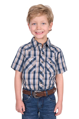 Pure Western Boys Peter Short Sleeve Shirt
