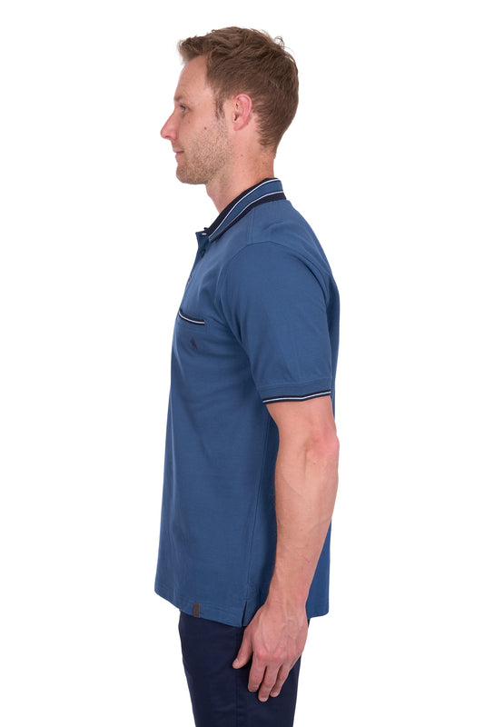 Thomas Cook Mens Ben Tailored 1 Pocket Short Sleeve Polo