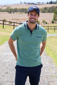 Thomas Cook Mens Ben Tailored 1 Pocket Short Sleeve Polo