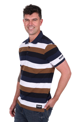 Wrangler Mens Walter 1 Pocket Short Sleeve Polo