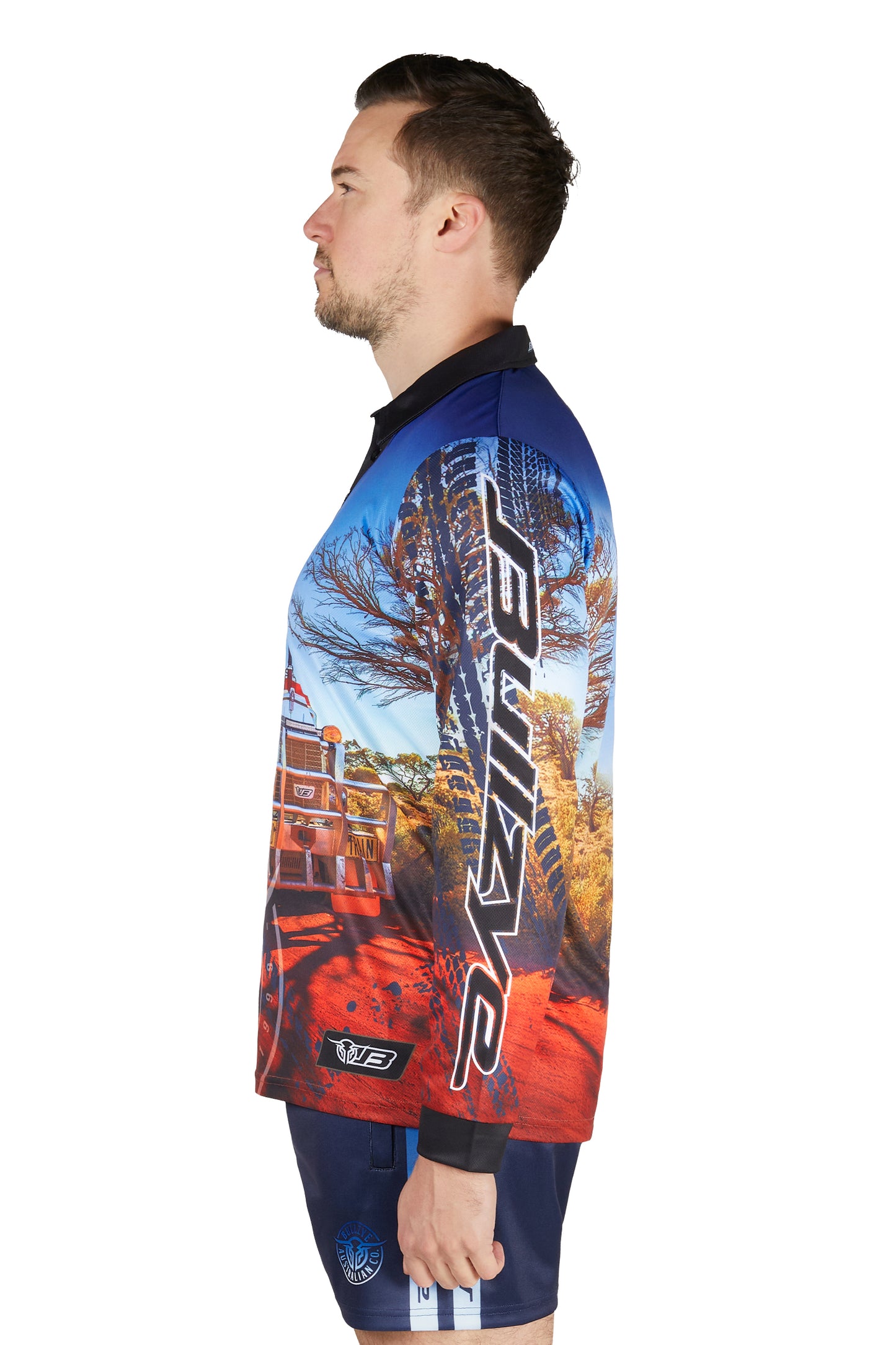 Bullzye Mens Road Train Long Sleeve Fishing Shirt
