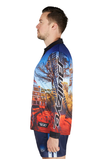 Bullzye Mens Road Train Long Sleeve Fishing Shirt