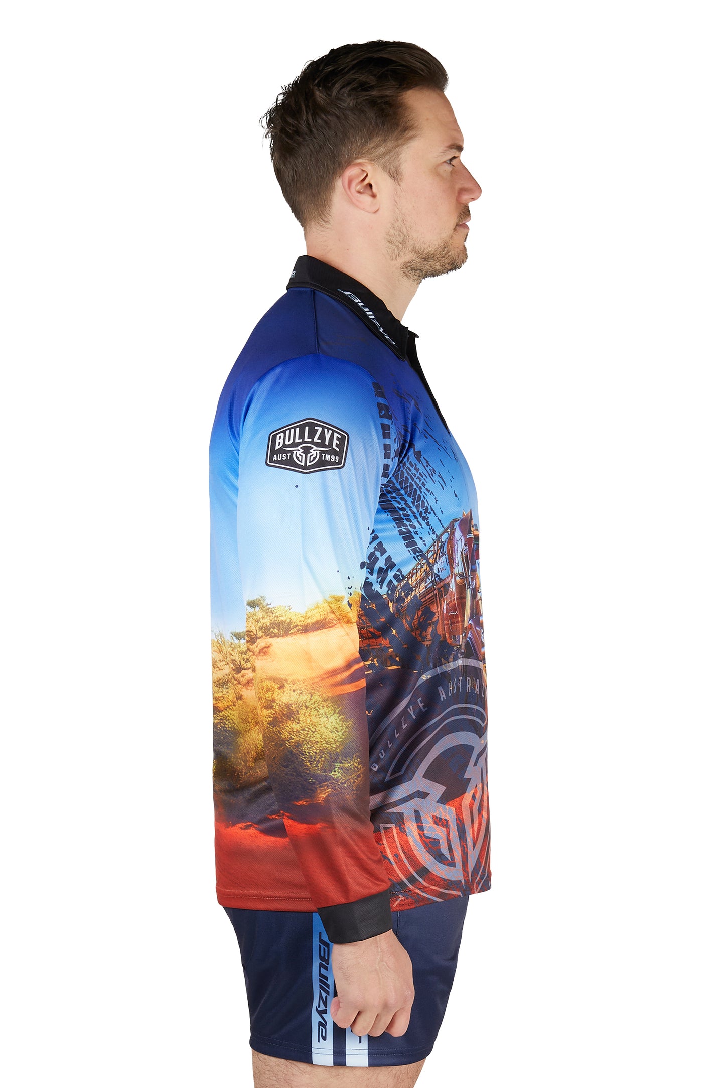 Bullzye Mens Road Train Long Sleeve Fishing Shirt