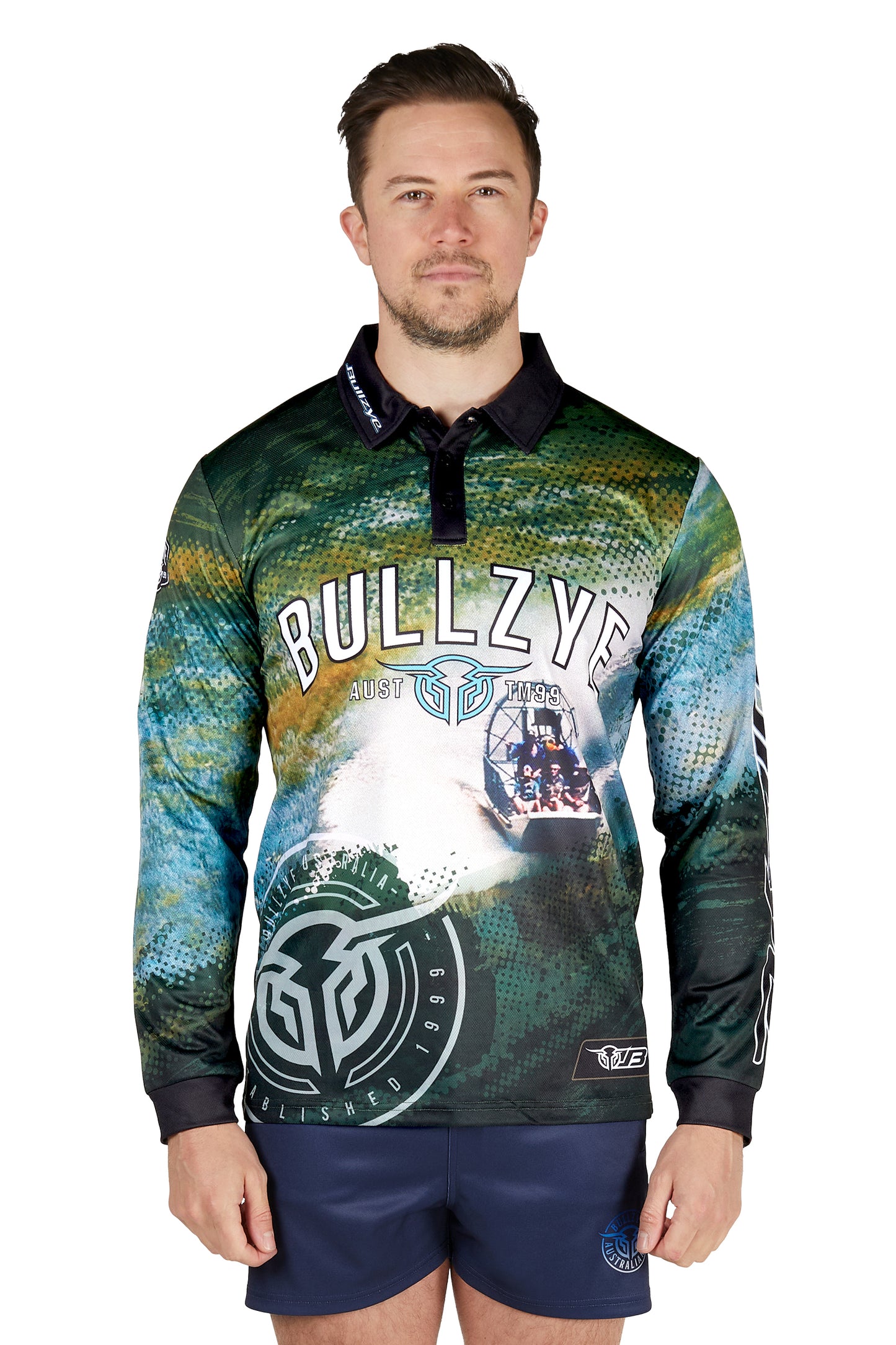 Bullzye Mens Rowdy Long Sleeve Fishing Shirt