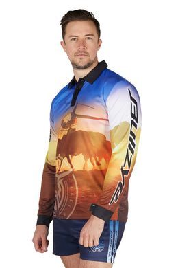 Bullzye Mens Outback Long Sleeve Fishing Shirt