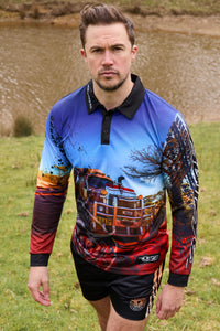 Bullzye Mens Road Train Long Sleeve Fishing Shirt