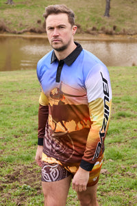 Bullzye Mens Outback Long Sleeve Fishing Shirt