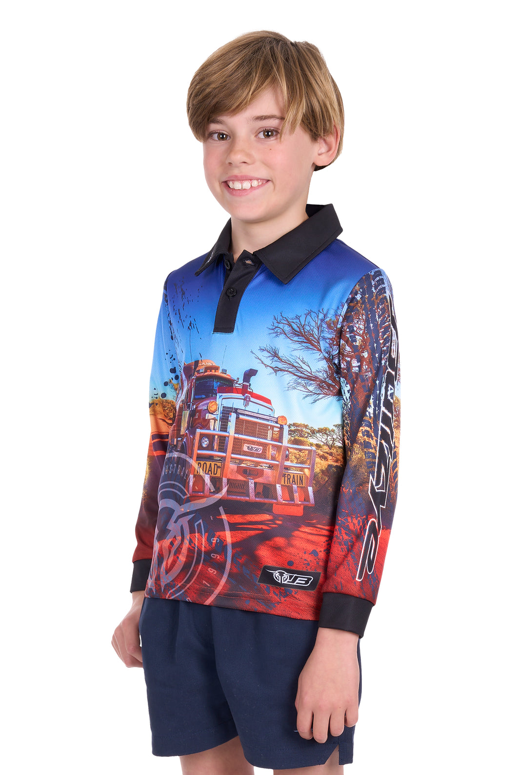 Bullzye Boy Road Train Long Sleeve Fishing Shirt