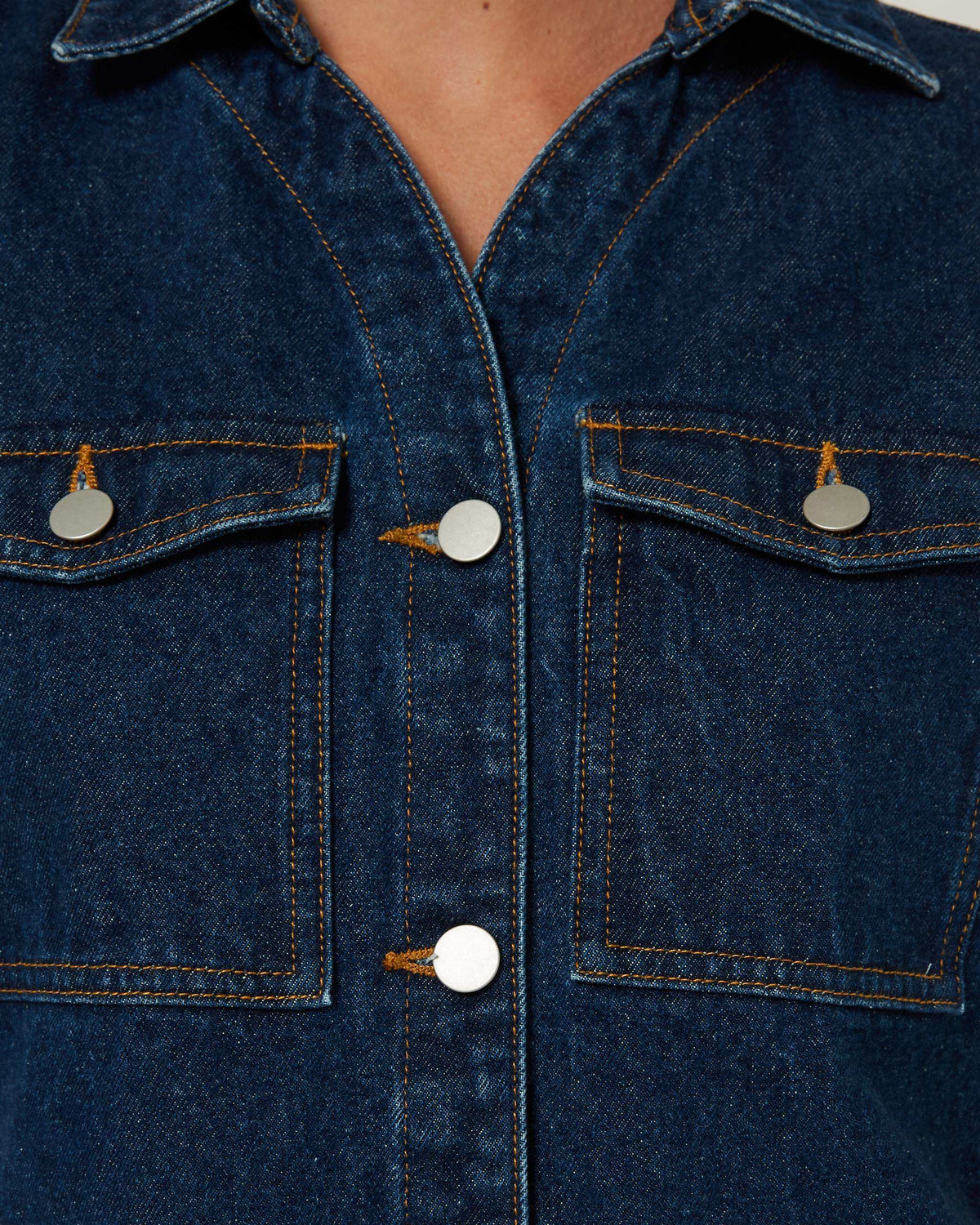 Pilbara Womens Josie Short Sleeve Denim Dress