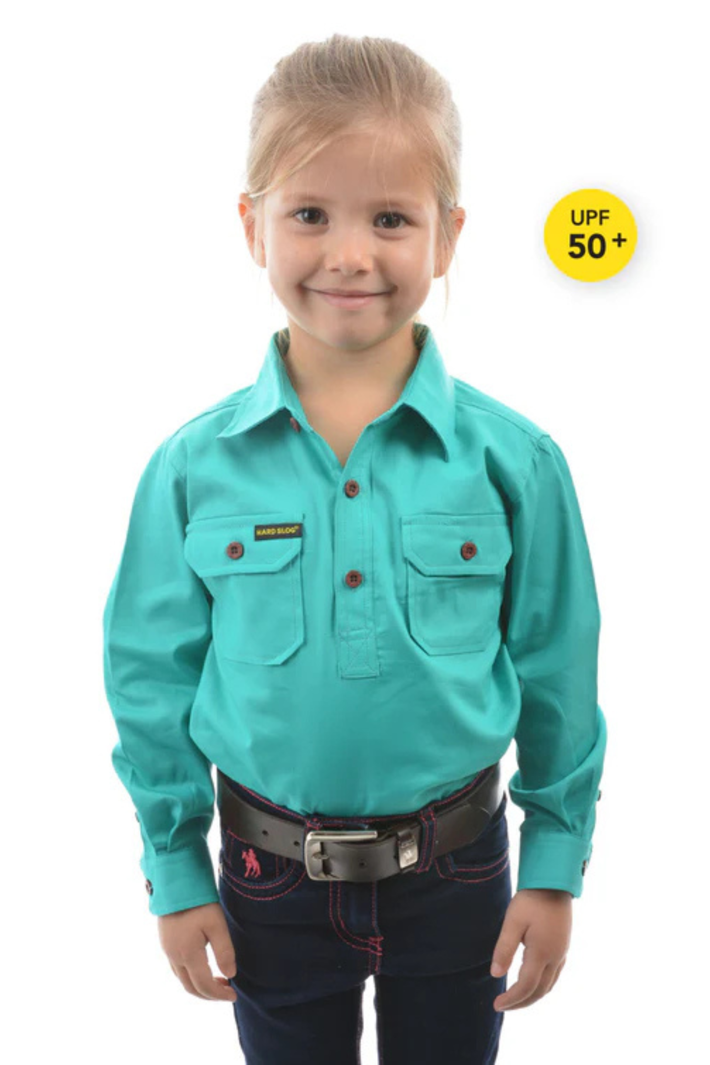 Hard Slog Kids Half Placket Light Cotton Country Work Shirt