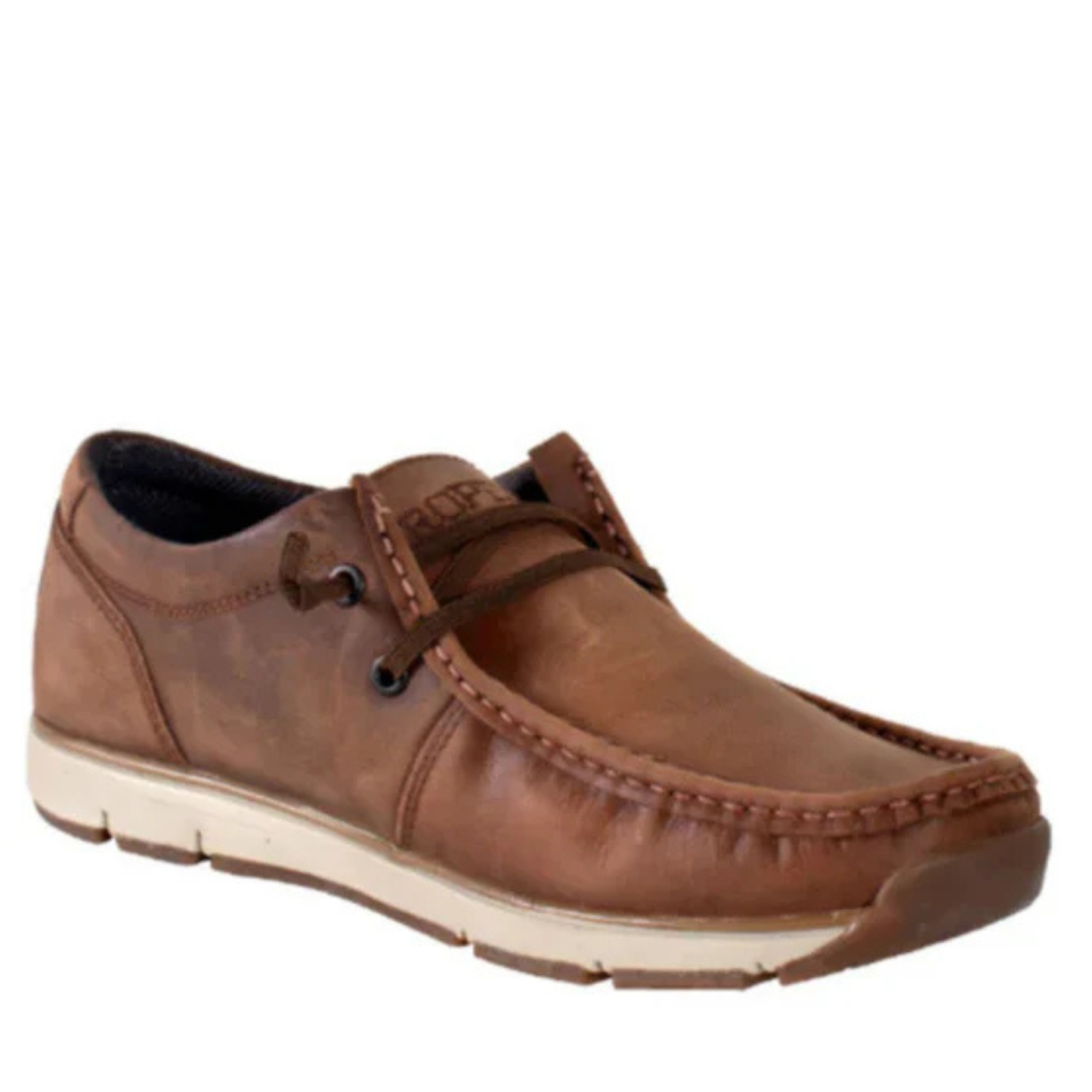 Roper Mens Lloyd Brown Leather Casual Shoe